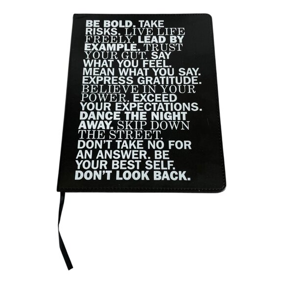 Eccolo Be Bold Black Hardcover Lined Notebook Journal Planner 8"x10" New - Picture 1 of 3